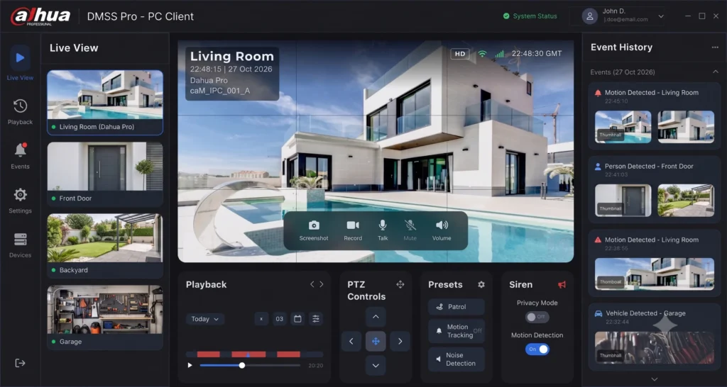 Dahua DMSS app for Windows PCs